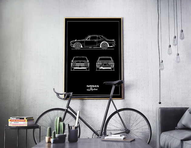 plakaty Plakat Legendy Motoryzacji - Nissan Skyline GT-R