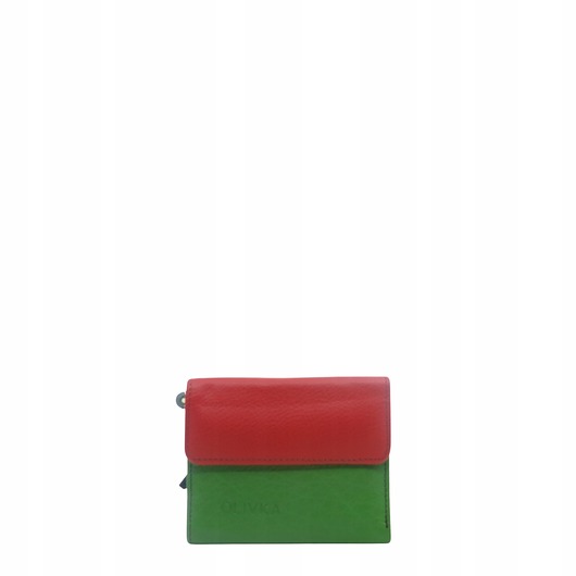 portfele damskie Portfel damski skórzany miejsce na bilon zdjęcie przegródki OLIVKA