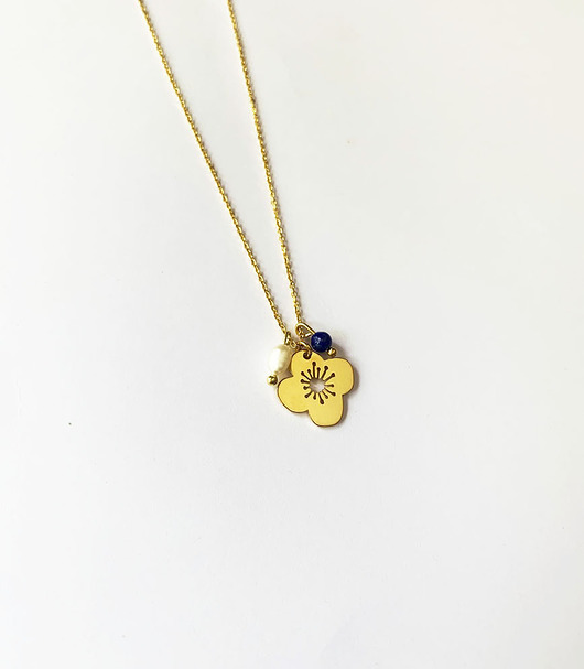 kolczyki pozłacane Anemone - Jaskier- Wisior