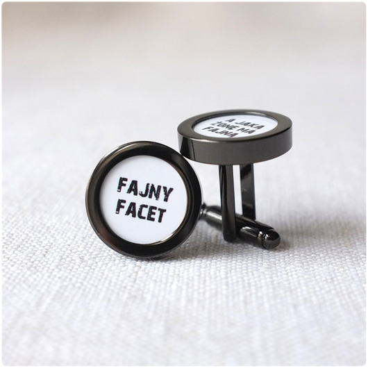 spinki dla Fajnego Faceta z Fajną Żoną kameLeonia