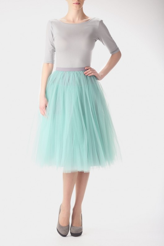 Spódnica tiulowa grey&mint S031 long-zamówienie Fanfaronada