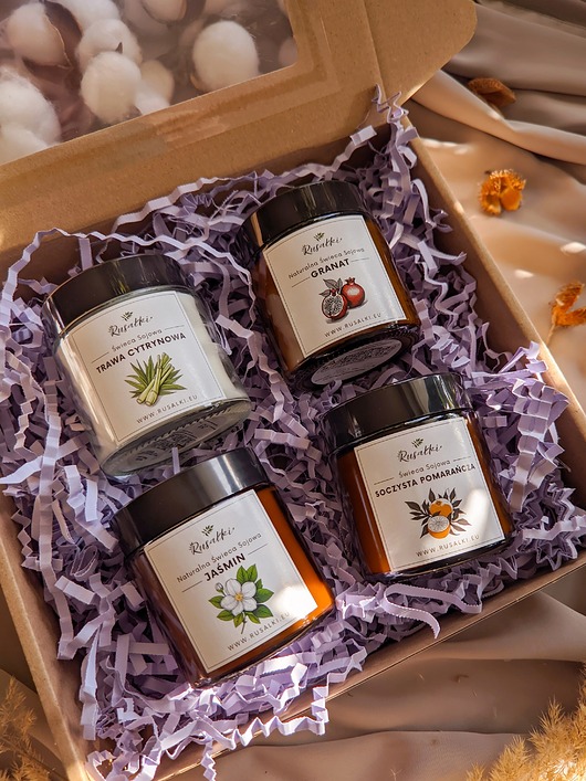 świeczniki i świece Scents of Nature  Zestaw świec sojowych świece sojowe różne zapachy