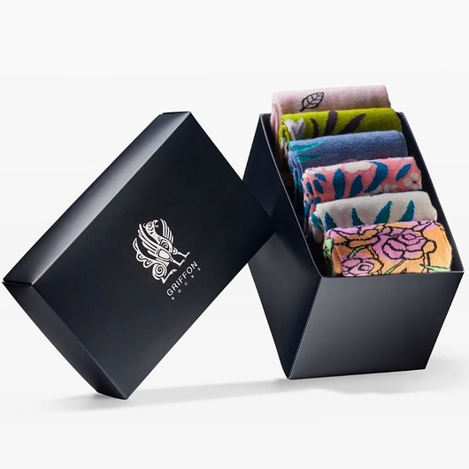 skarpetki damskie Zestaw Kolorowych Skarpet - Flowers Box - 6 Par