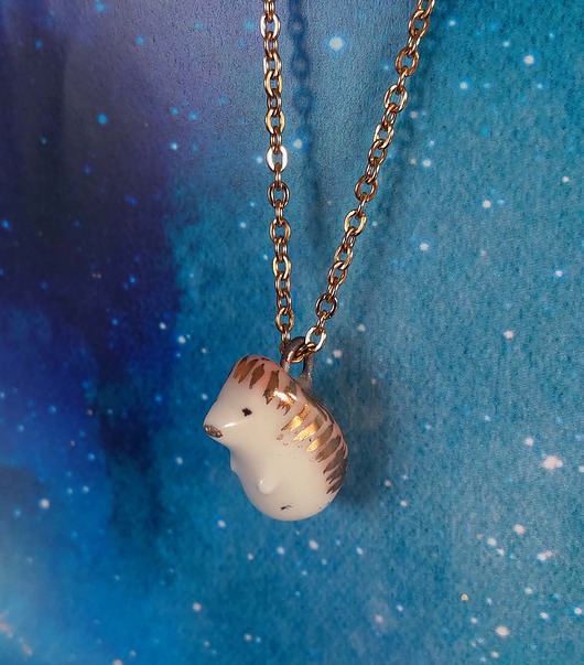 porcelanowy mini jeż II Head Made art