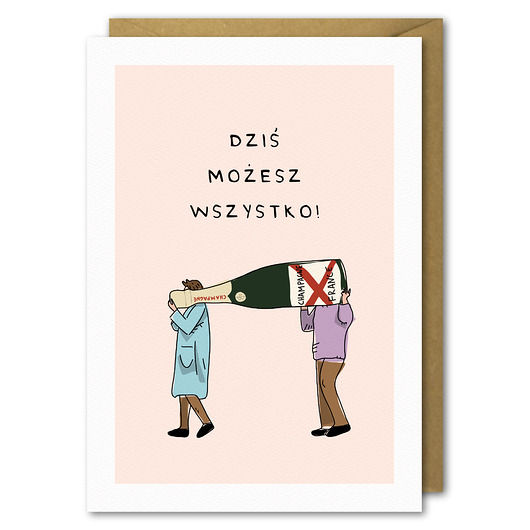 Karnet Urodzinowy, Dziś Możesz Wszystko PaperFlamingo