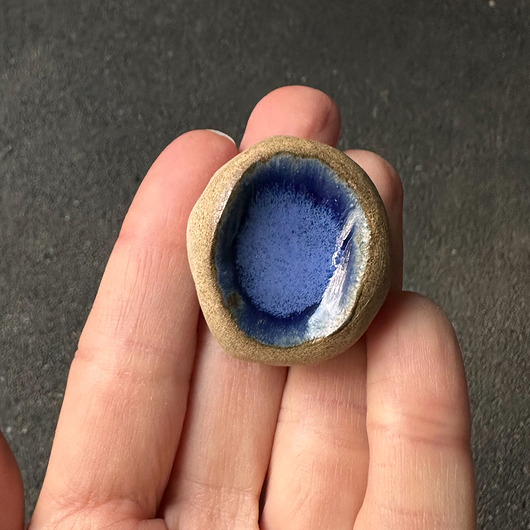 akcesoria różne Worry stone * ultramaryna i toffi