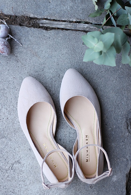 baleriny damskie BALERINY BEŻOWY ZAMSZ z paseczkiem