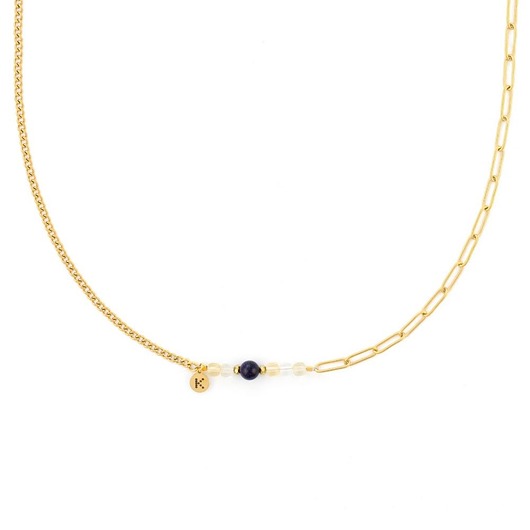 naszyjniki - inne Bestseller! Naszyjnik z Cytrynem i Nocą Kairu Pozłacana stal szlachetna