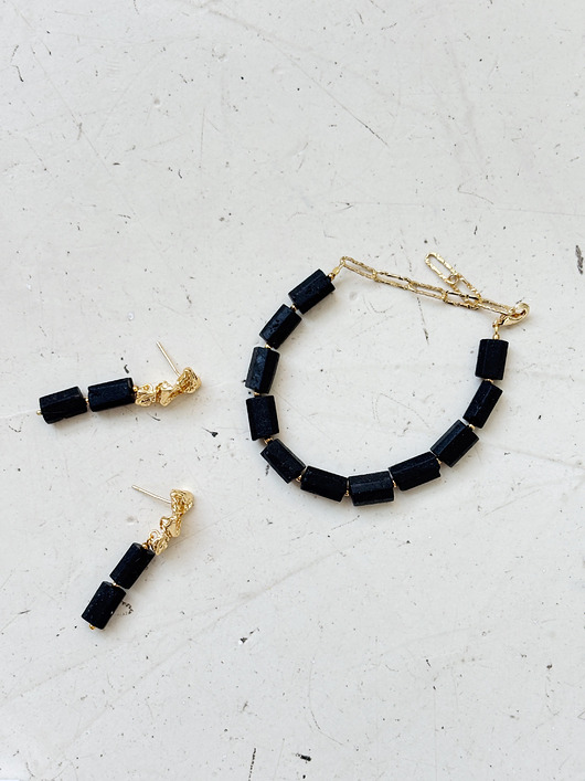 bransoletki z kamieni naturalnych Bransoletka damska Turmalin Surowy