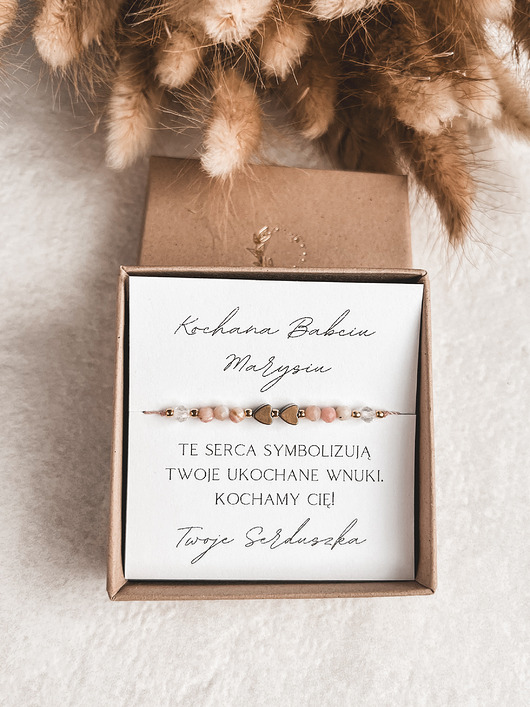 bransoletki z kamieni naturalnych Bransoletka Sweetheart prezent na Dzień Babci