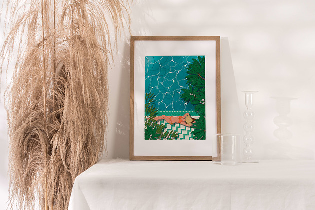 grafiki i ilustracje Plakat "La Piscina"  wydruk