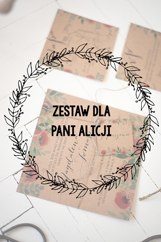 Dla Pani ALICJI! RUSTIC FLORAL 2 Papel