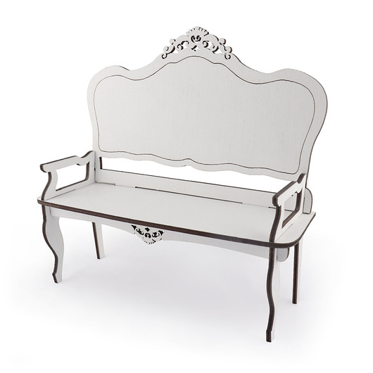 klocki i zabawki drewniane Drewniana sofa dla lalek/ pełna / różne kolory