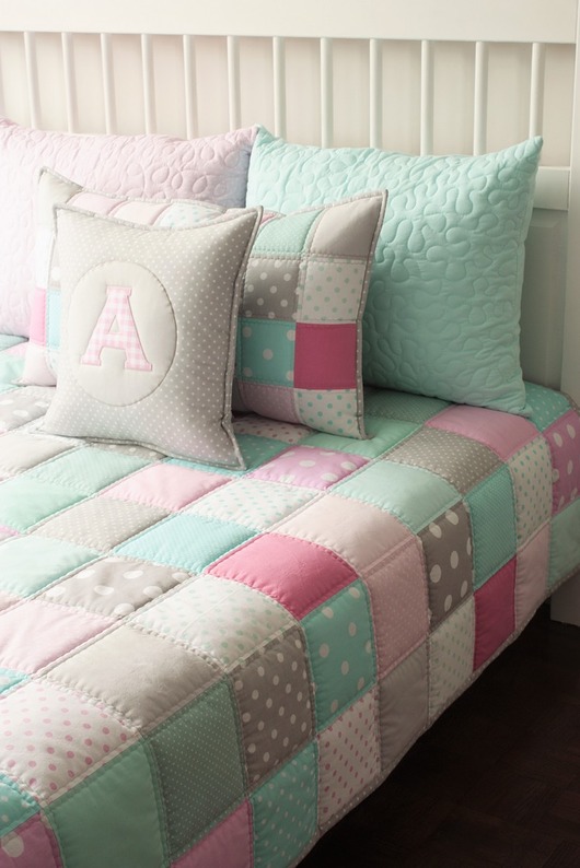 Narzuta patchworkowa dwustronna LUNI patchwork house