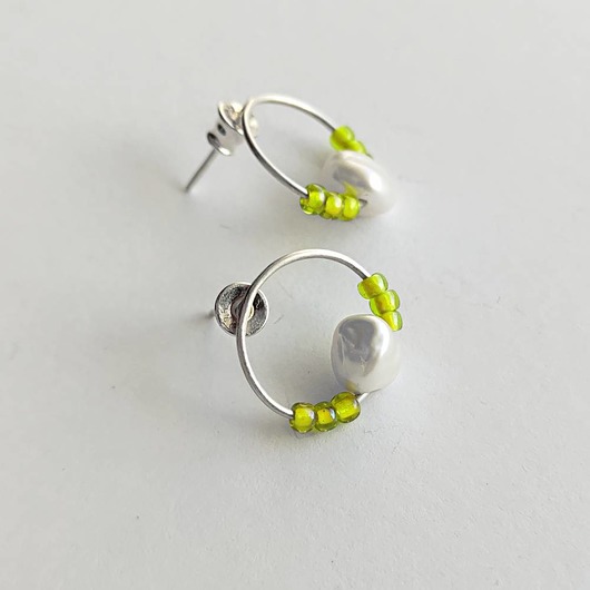 kolczyki z kamieniami Kolczyki OKRĄG