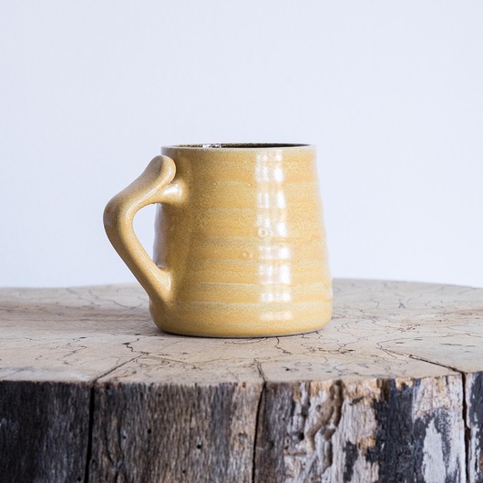 kubki Kubeczek toczony żółty