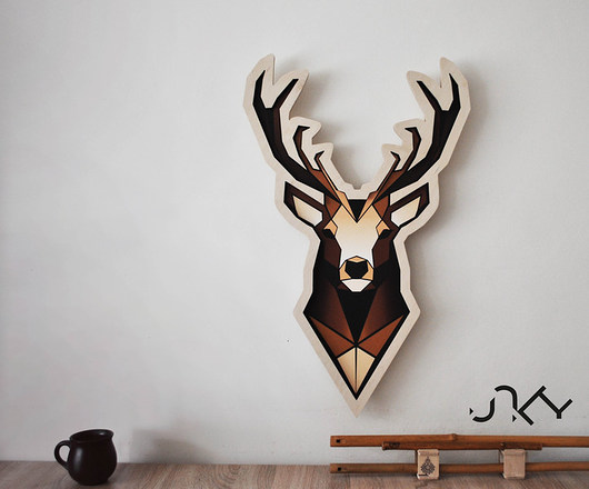 lampy do pokoju dziecka Lampa ścienna Unky - JELEŃ 90 cm