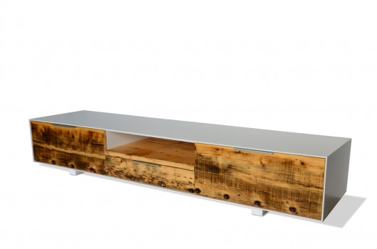 Komoda SF RTV 200 cm Drewno z Łodzi Flisackich GMO Design