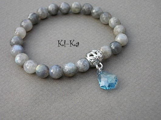 Blue  and grey 3 - bransoletka KiKa pracownia