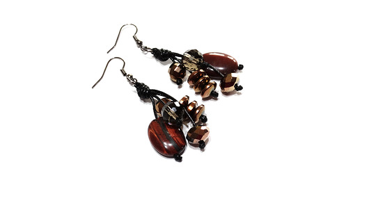 Kolczyki Magia brązów- unikatowe  Sordyl Jewellery
