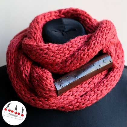 ::: long scarf raspberry++ ::: uniqo