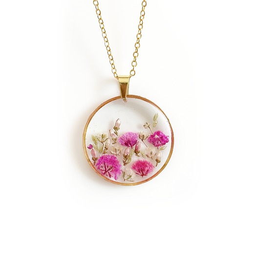 naszyjniki - inne Naszyjnik z kwiatami, prezent na święta