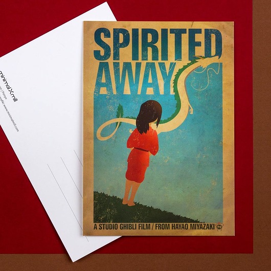 Plakat Spirited Away - pocztówka minimalmill