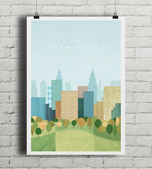 Nowy Jork - vintage plakat minimalmill