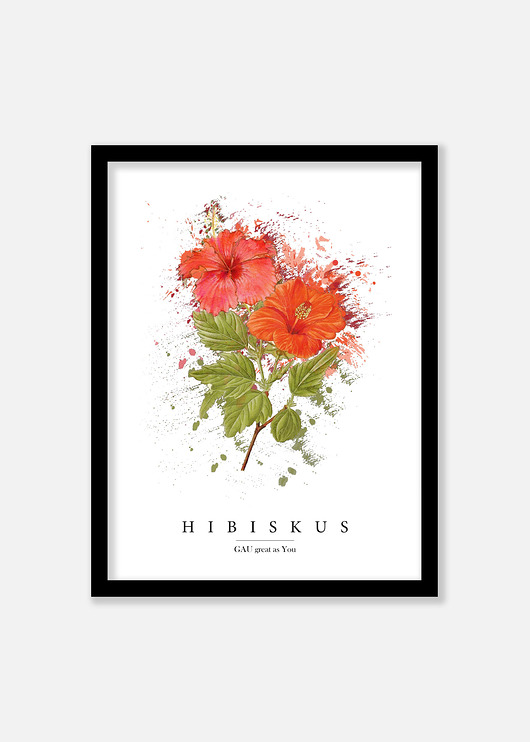 Hibiskus Plakat GAU Home