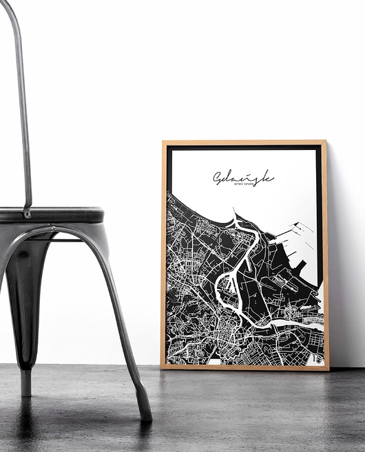 Plakat Gdańsk mapa Peszkowski Graphic