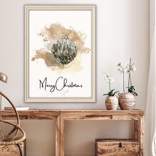 plakaty Plakat Green Christmas bauble