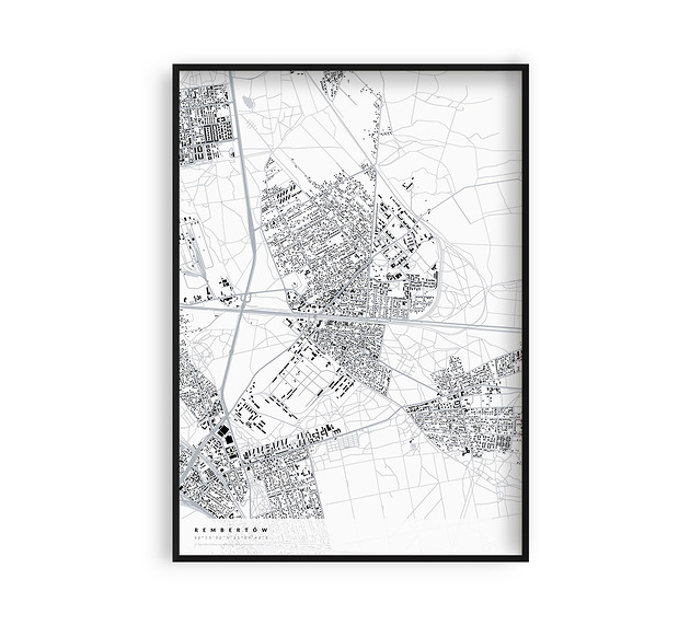 plakaty Plakat Rembertów - mapa dzielnicy
