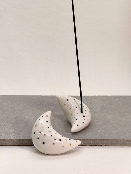 Podstawki pod kadzidełka Porcelanowa podstawka na kadzidło / KSIĘŻYC