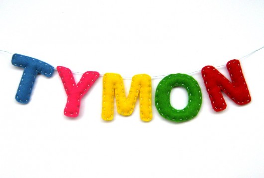 Literki z filcu - TYMON locoloro