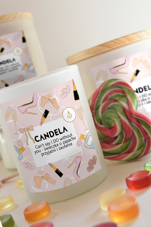 świeczniki i świece Świeca sojowa dla druhny " Can't say I DO without You" 220 ml