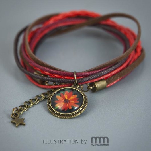 ORANGE FLOWER bransoletka/naszyjnik muamua design