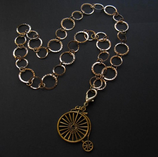 Wisior - &quot; Gold bicycle &quot; XXXDiamicArt