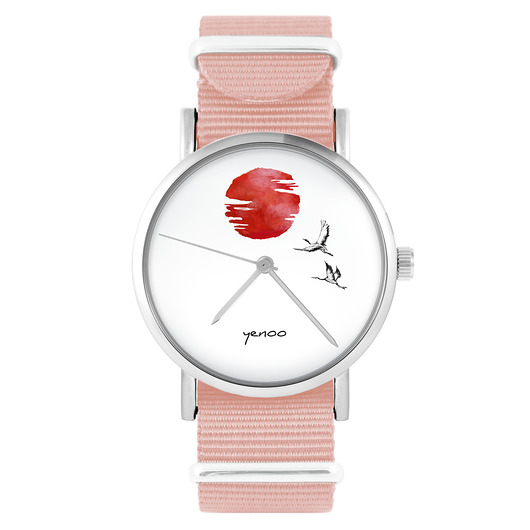 zegarki unisex Zegarek - Żurawie - brzoskwiniowy róż