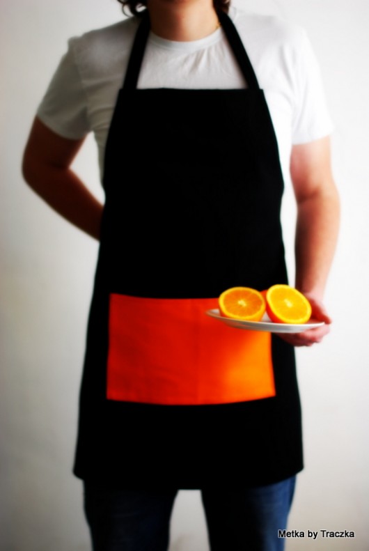 fartuch męski - hipster's breakfast or dinner metka by traczka
