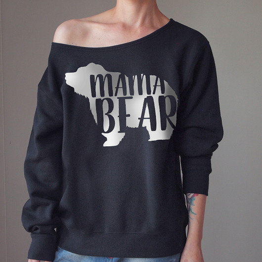 Gruby Oversize Mama Bear Czarna Max Z ONE MUG A DAY