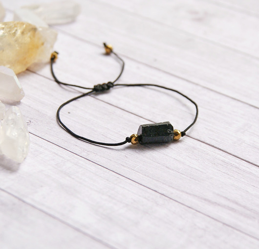 bransoletki z kamieni naturalnych Ochronna bransoletka - czarny turmalin