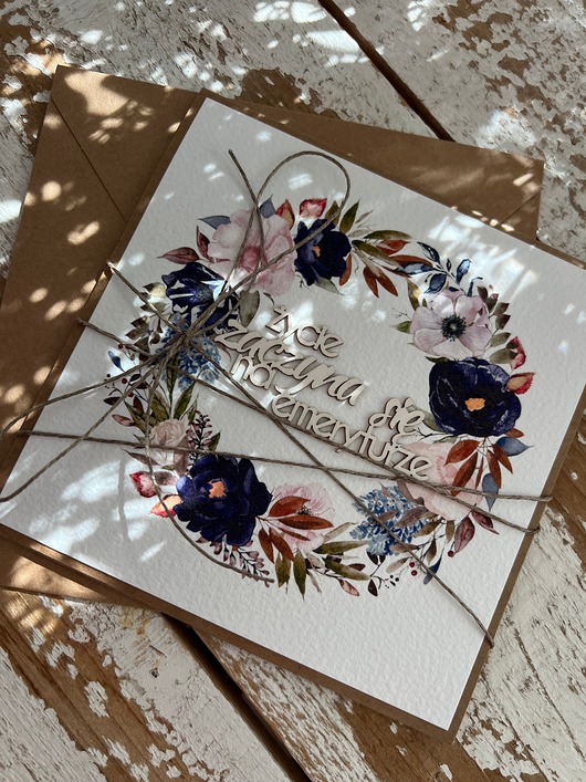 kartki scrapbooking Kartka dla emeryta - życie zaczyna się na emeryturze