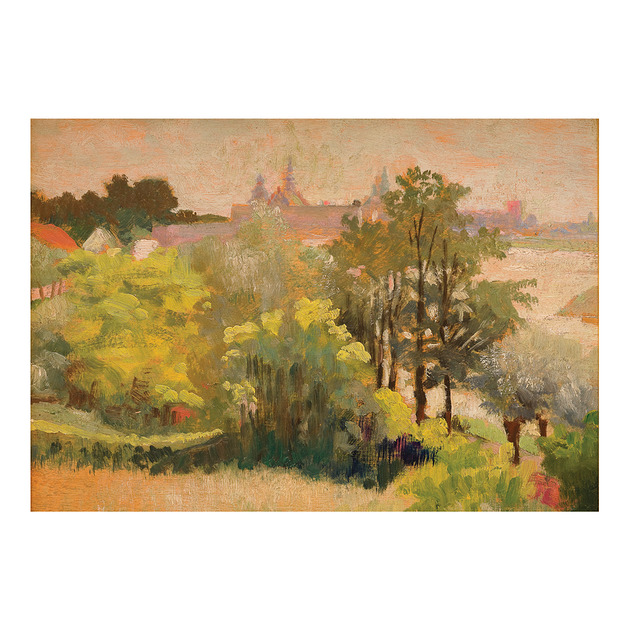 kartki okolicznościowe - wydruki Kartka Premium - Jacek Malczewski "Widok na Kraków ze Zwierzyńca"