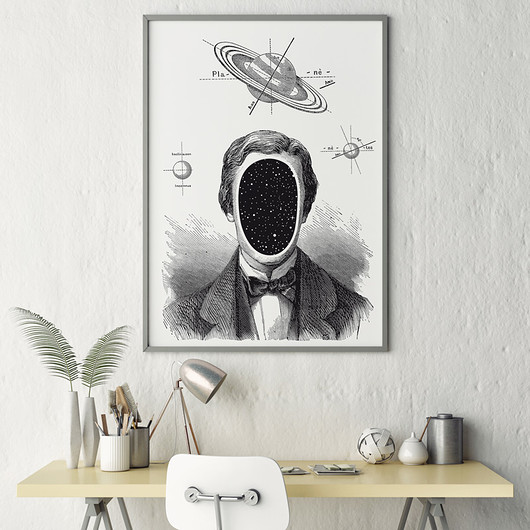 Plakat Kosmiczny Gość  50x70cm B2 HOG STUDIO