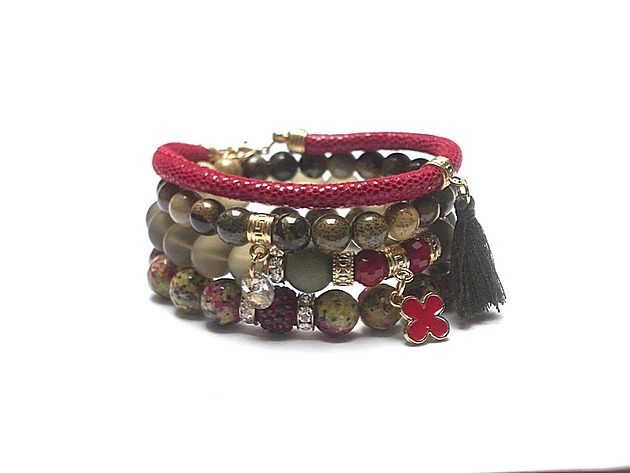Olive & red  /15-01-20/ - set KiKa pracownia
