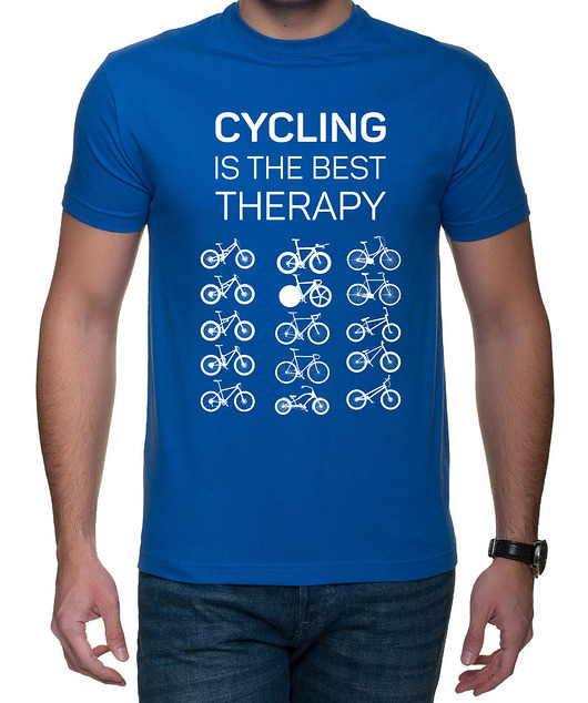 t-shirty męskie Koszulka T-SHIRT. Cycling is the best therapy