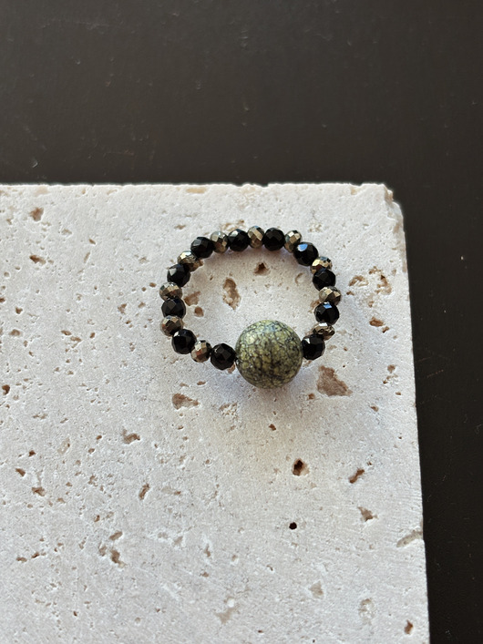 pierścionki elastyczne Pierścionek elastyczny Onyks