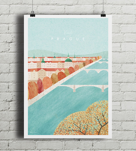 Praga - vintage plakat minimalmill