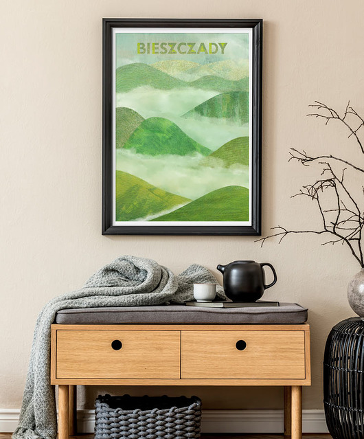 Bieszczady - plakat fine art, giclee minimalmill