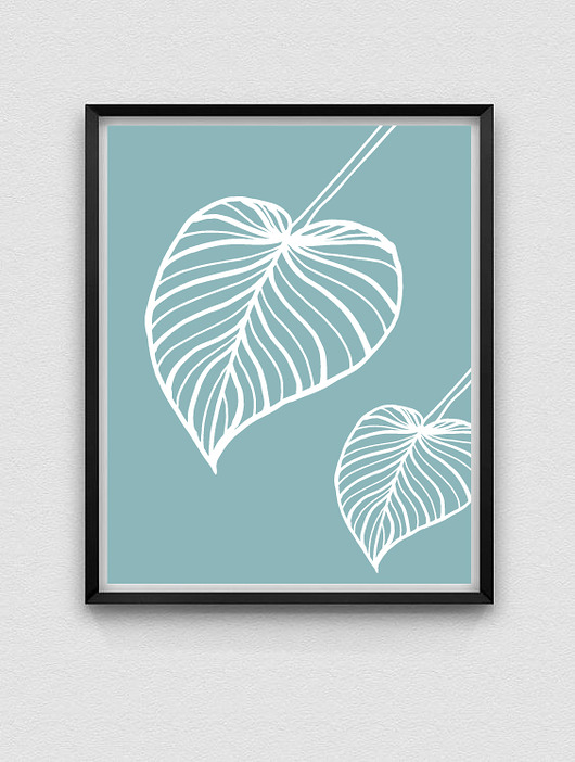 plakat monstera biała MUKI design